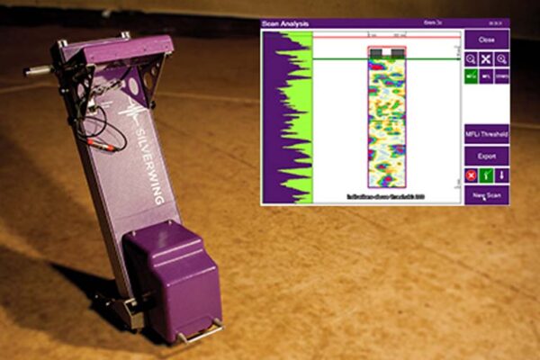 Tank floor bottom plate scanning by using Magnetic Flux Leakage technique (MFL)